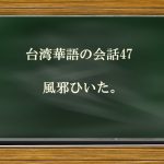 47.風邪ひいた。は中国語(台湾)で何て言う?